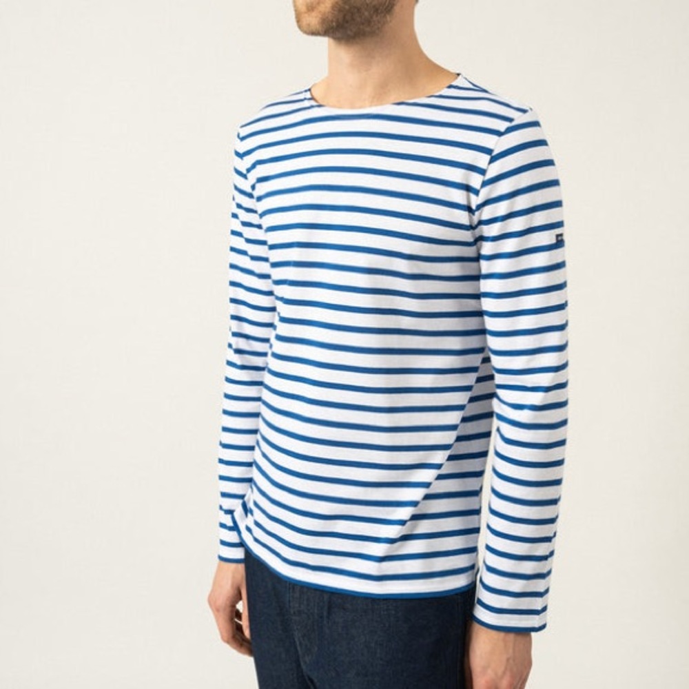 Saint James Authentic Stripe Long Sleeve Shirt Small